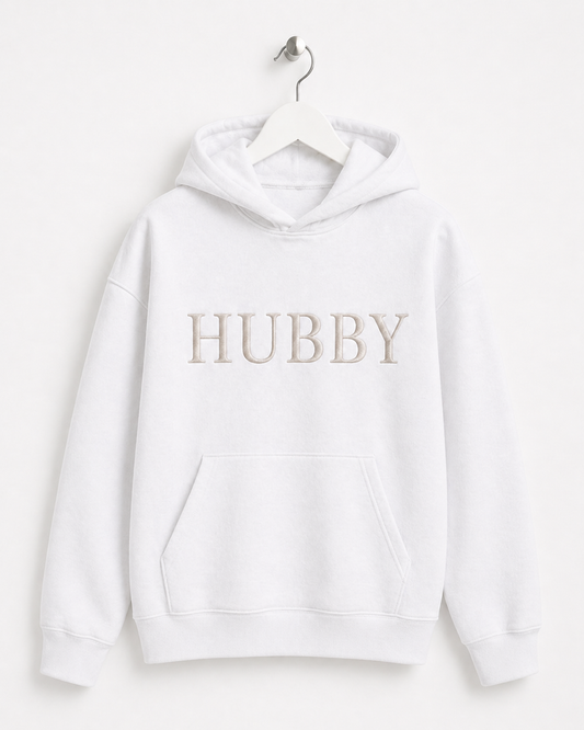 Hubby Embroidered Hoodie
