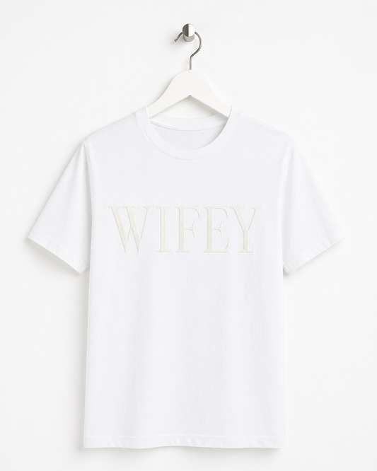 Wifey Embroidered T shirt