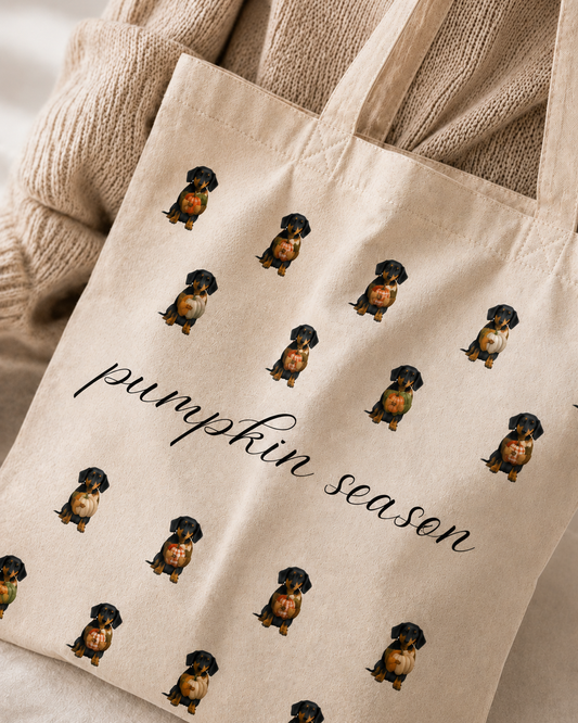 Autumn Halloween Multi Print Tote Bag, Various Breeds