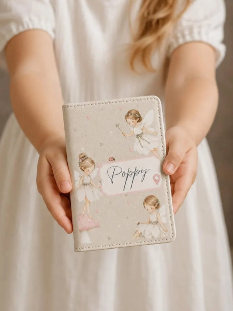 Child's Passport Cover & Luggage Tag Pink