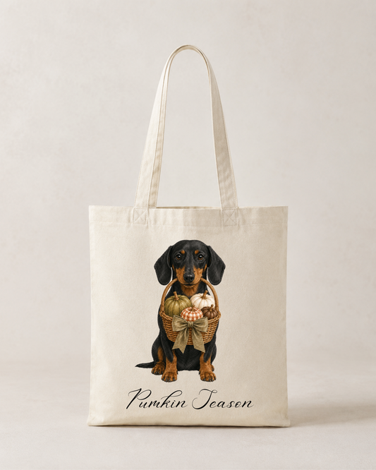 Autumn Halloween Single Print Tote Bag, Various Breeds