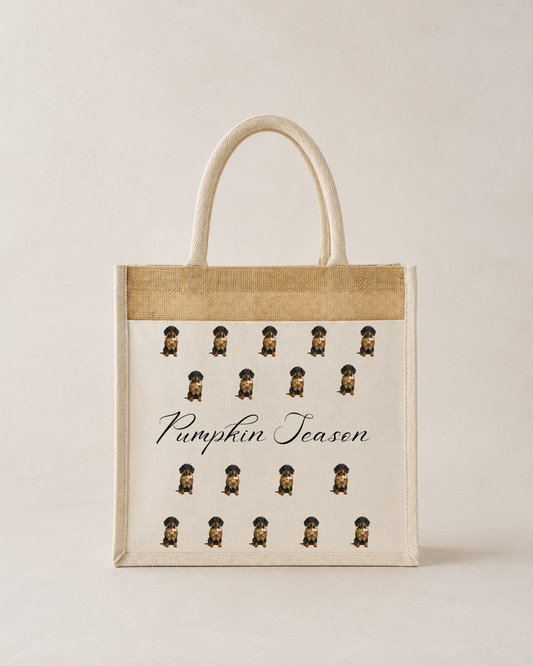 Autumn Halloween Multi Print Canvas Tote Bag, Various Breeds