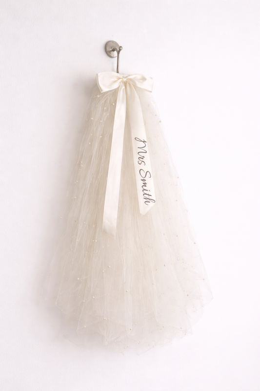Personalised Hen Do Veil - Ribbon