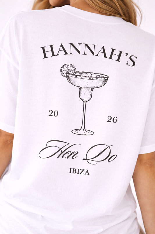 Personalised Hen Do Tee - Margarita- Bride