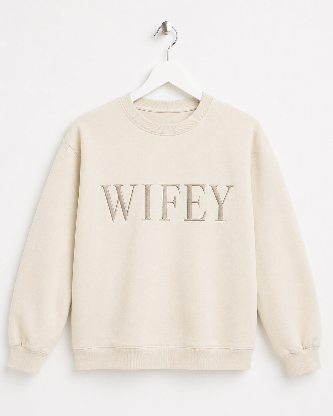 Wifey Embroidered Sweatshirt