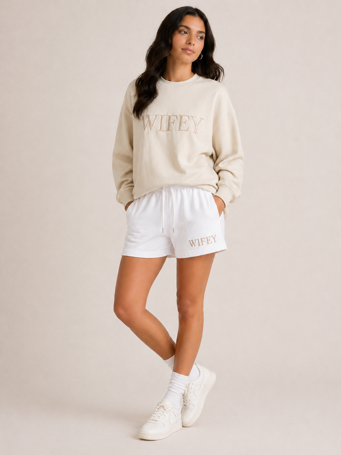 Wifey Embroidered Sweatshirt