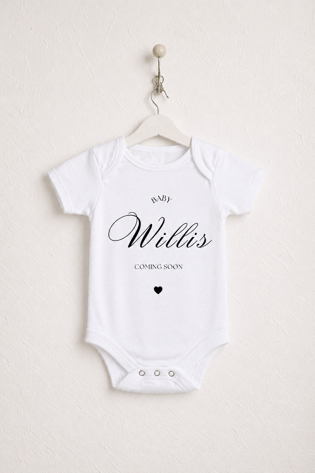 Personalised Coming Soon Baby Grow