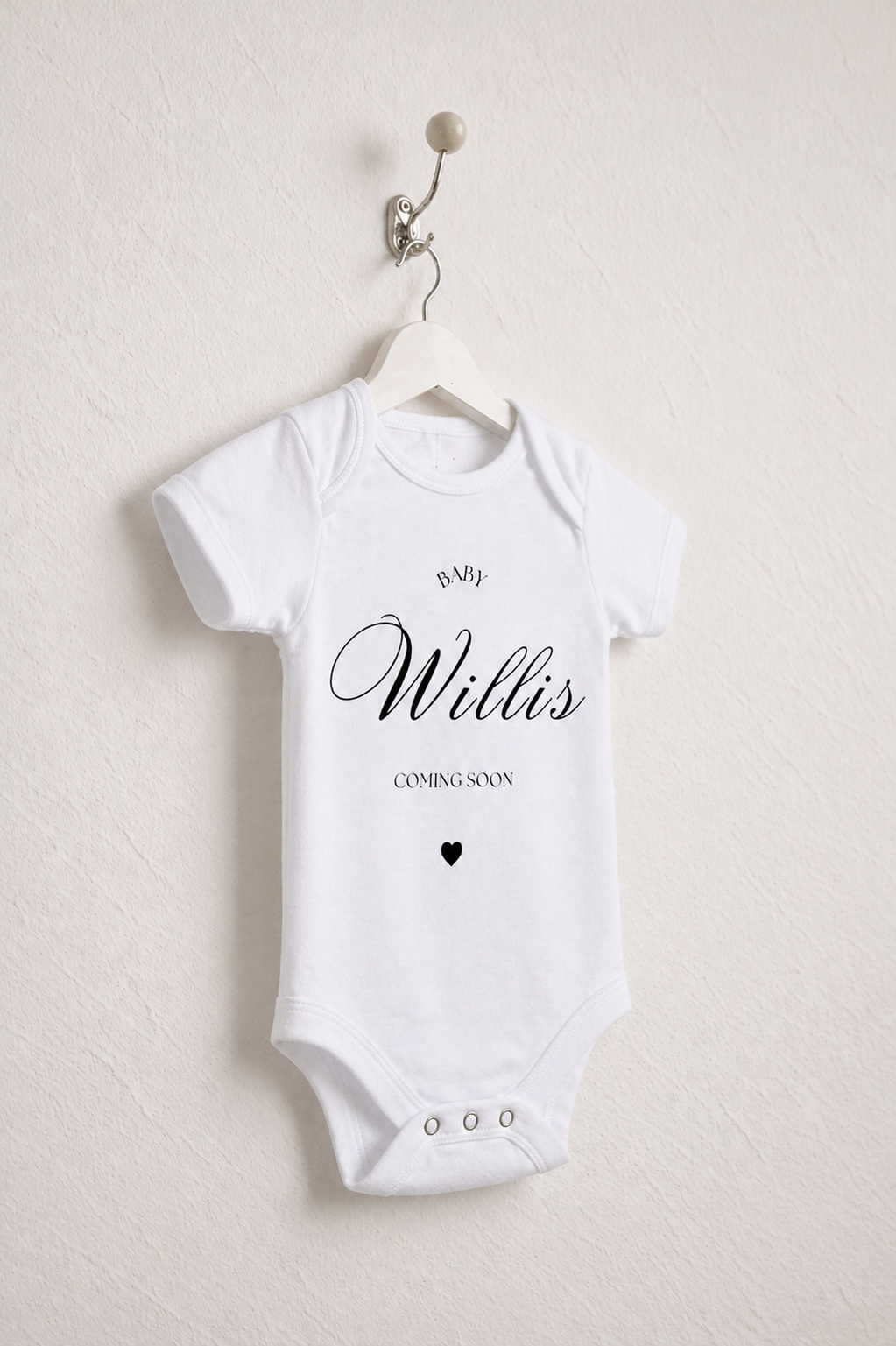 Personalised Coming Soon Baby Grow