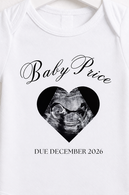 Personalised Scan Photo Baby Grow