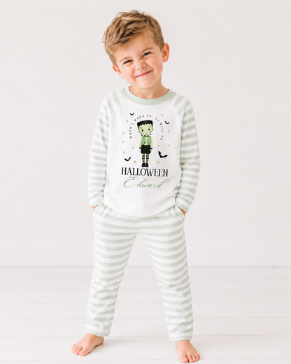 When i wake up, It will be Halloween Frankenstein Personalised Pajamas