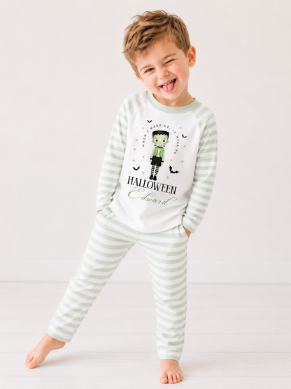 When i wake up, It will be Halloween Frankenstein Personalised Pajamas