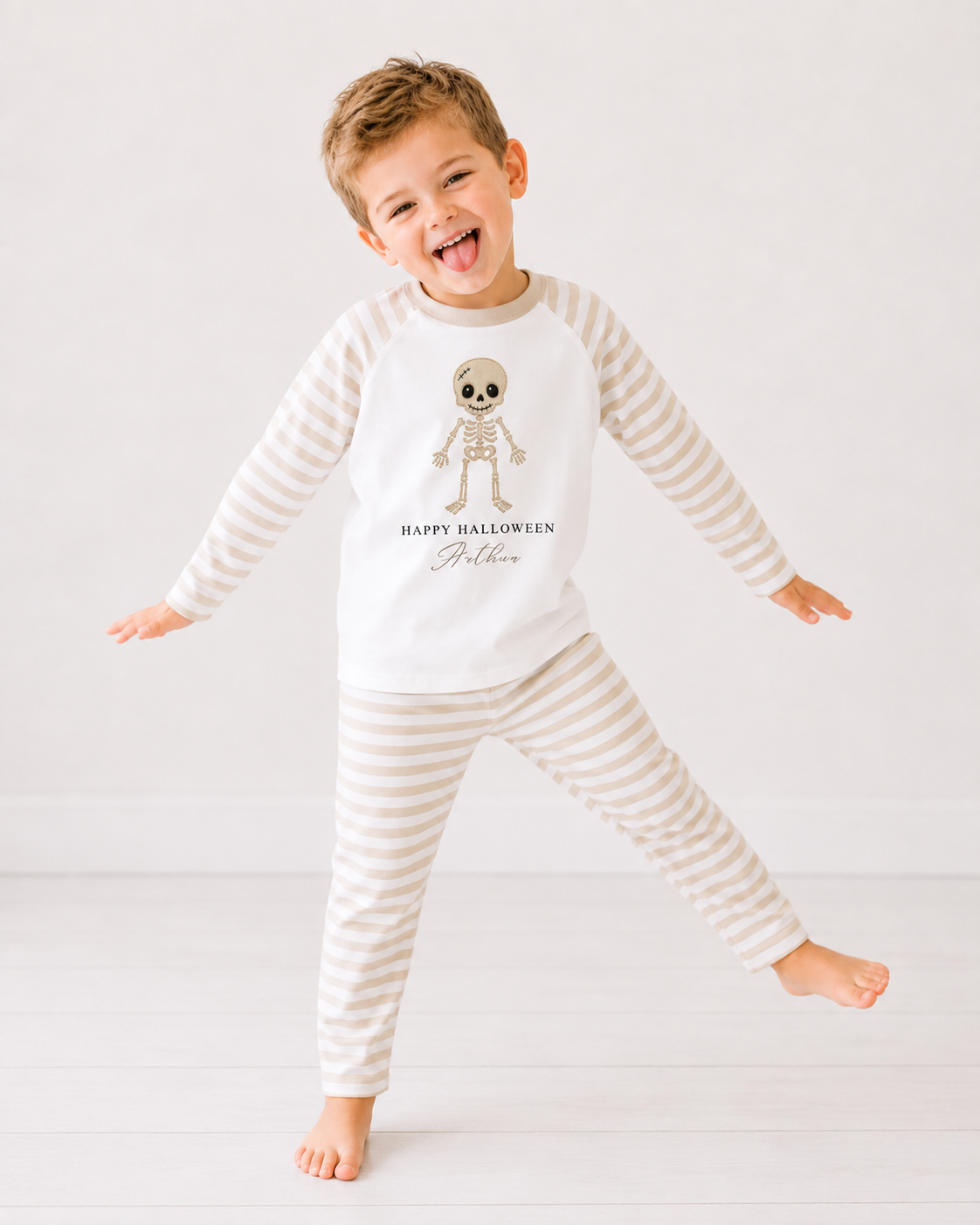 Halloween Skelton Personalised Pajamas