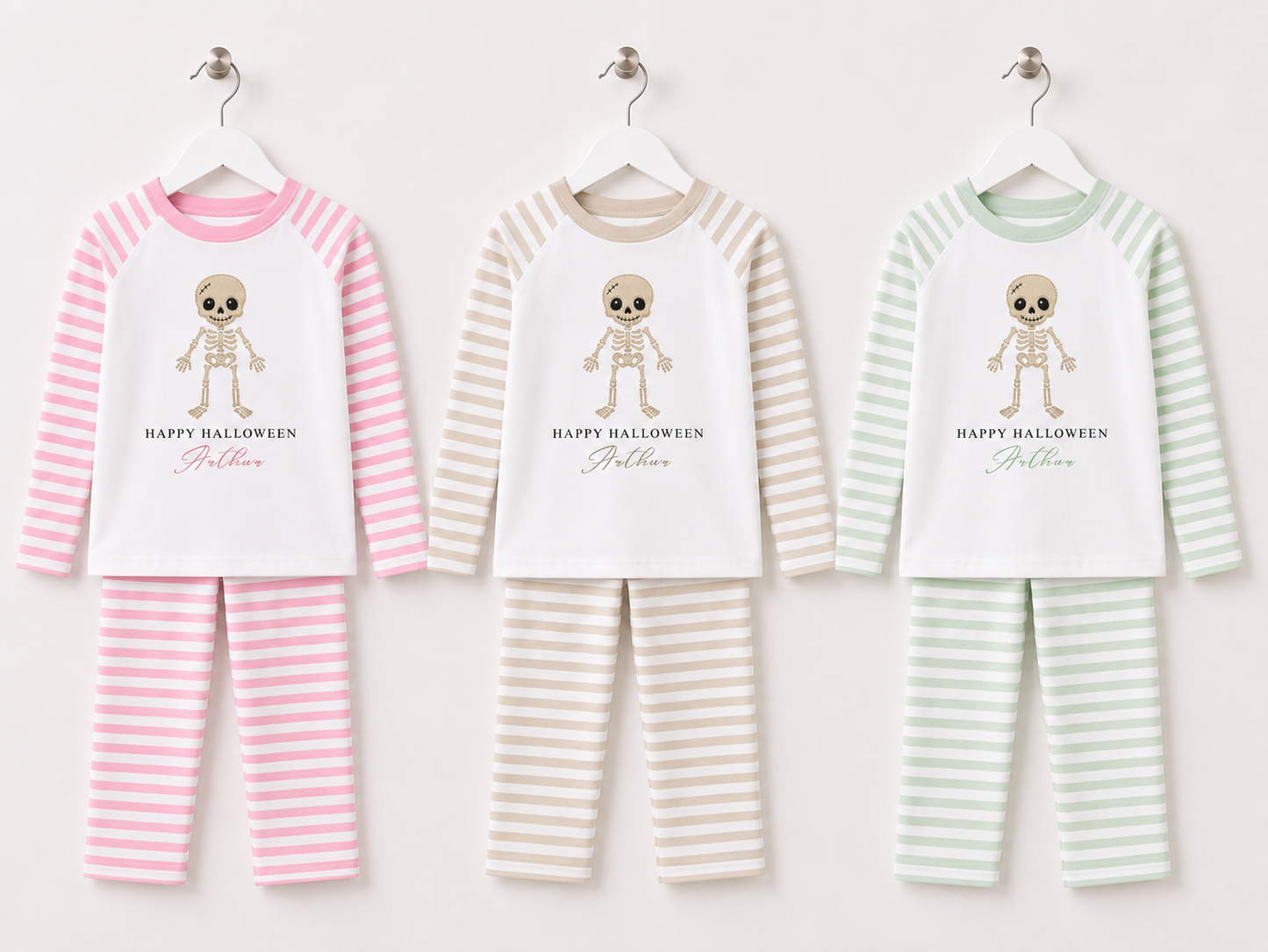 Halloween Skelton Personalised Pajamas