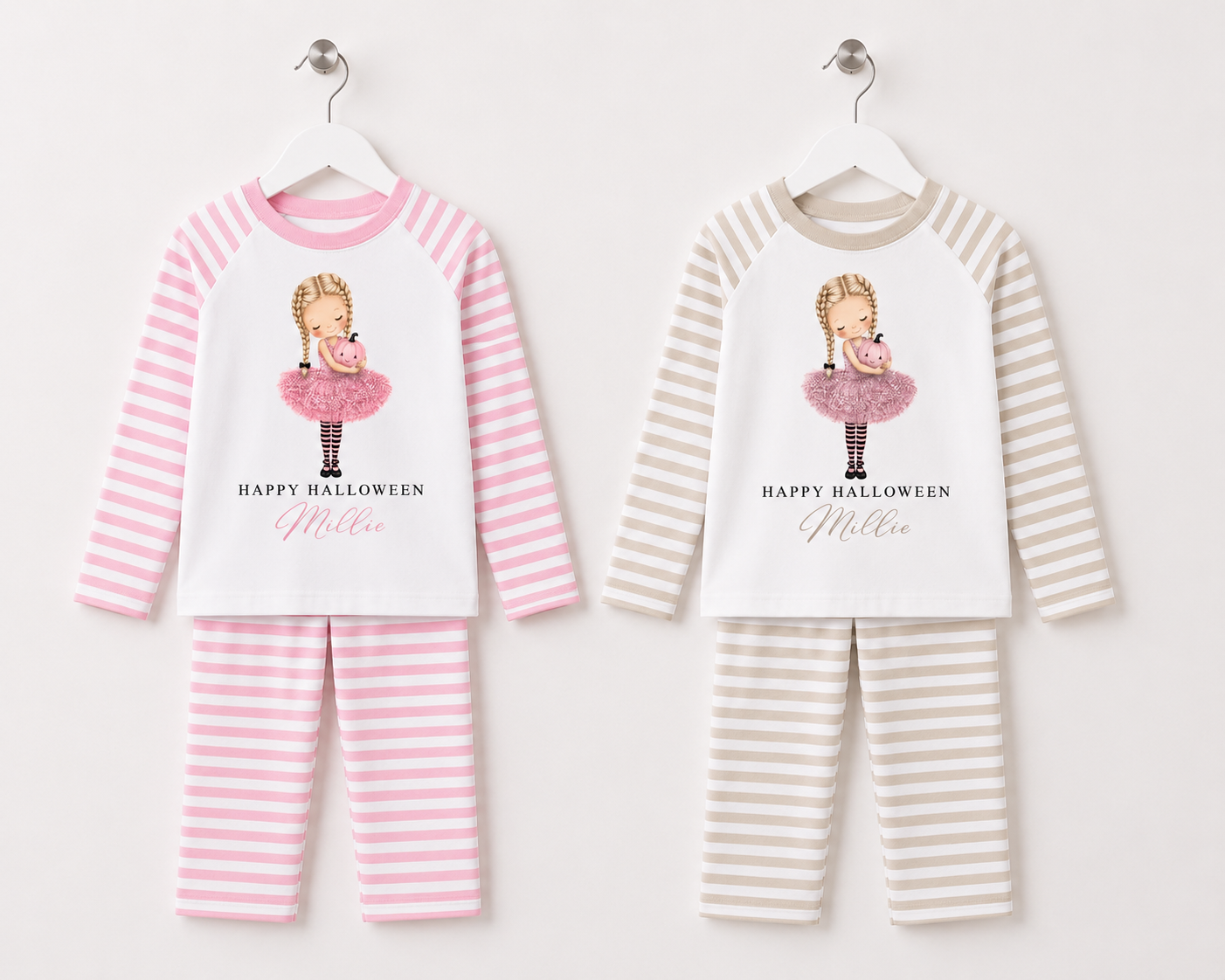 Halloween Ballerina Personalised Pink Pajamas