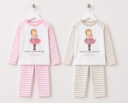 Halloween Ballerina Personalised Pink Pajamas