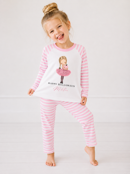 Halloween Ballerina Personalised Pink Pajamas
