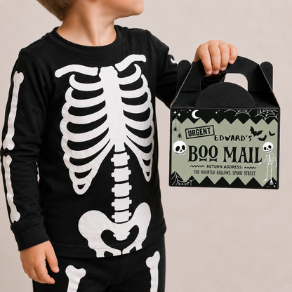 Children's Personalised Halloween Treat Box - Sage Green
