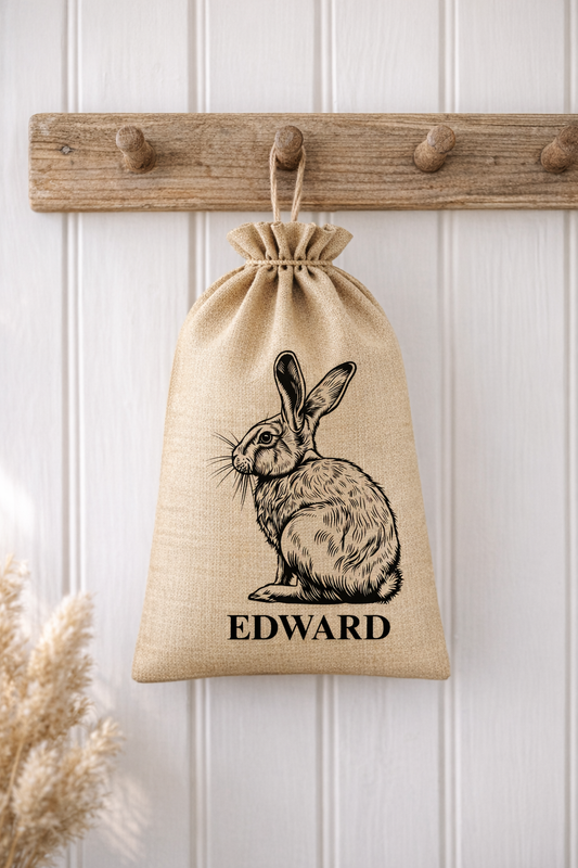 Personalised Easter Bunny Draw String Bag