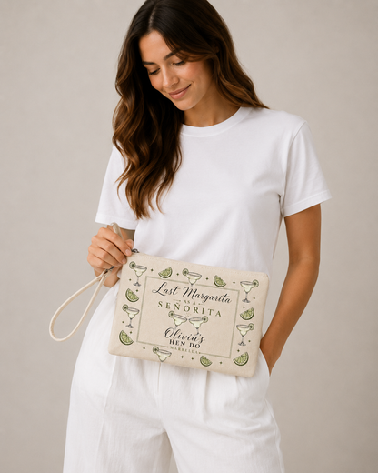 Personalised Hen Party Clutch Bag- Last Margarita as a Senorita