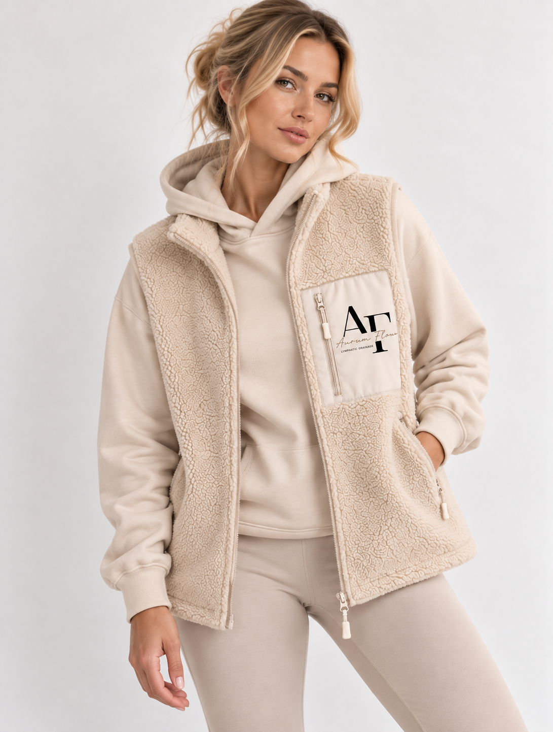 Personalised Borg Fleece Gilet with your logo