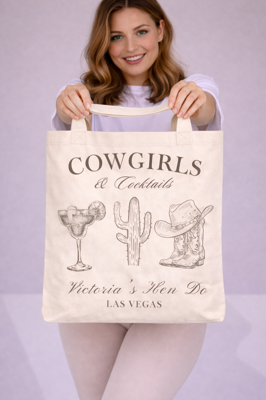 Cowgirls & Cocktails Tote Bag