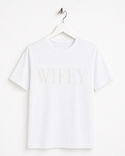 Wifey Embroidered T shirt
