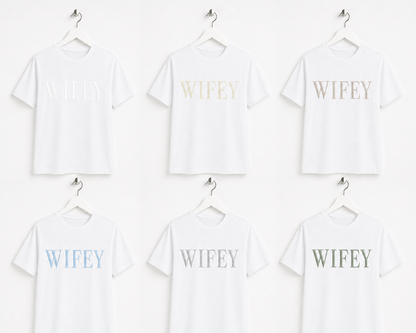 Wifey Embroidered T shirt
