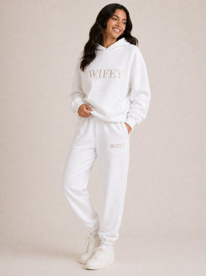 Wifey Embroidered Joggers