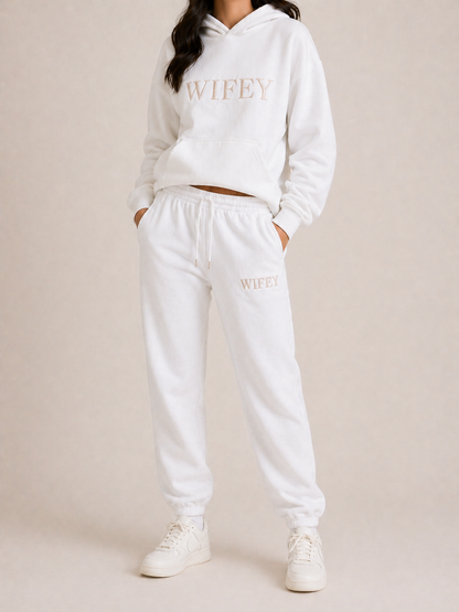 Wifey Embroidered Joggers