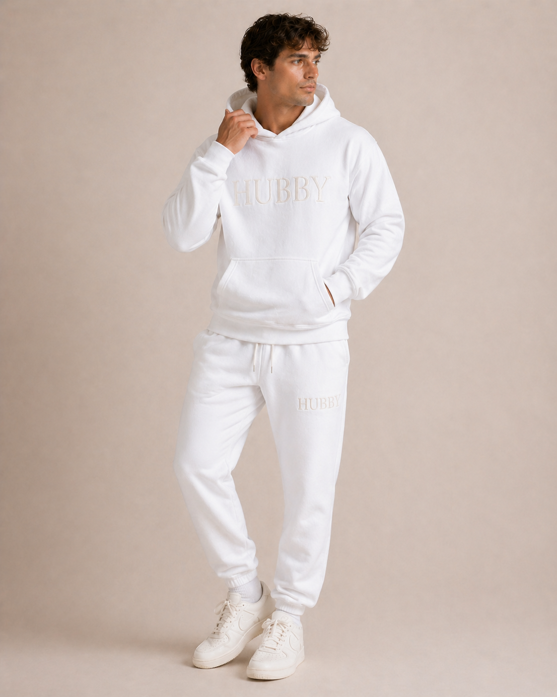 Hubby Embroidered Hoodie