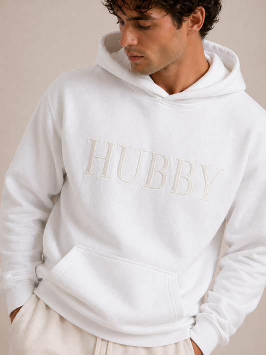 Hubby Embroidered Hoodie