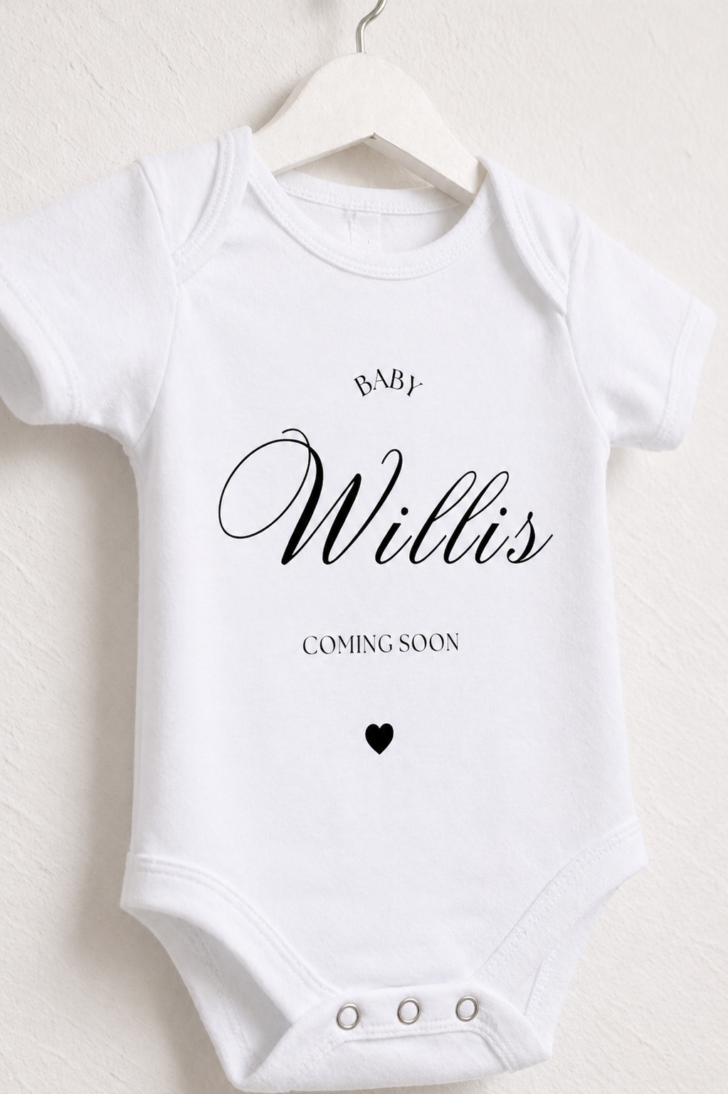 Personalised Coming Soon Baby Grow
