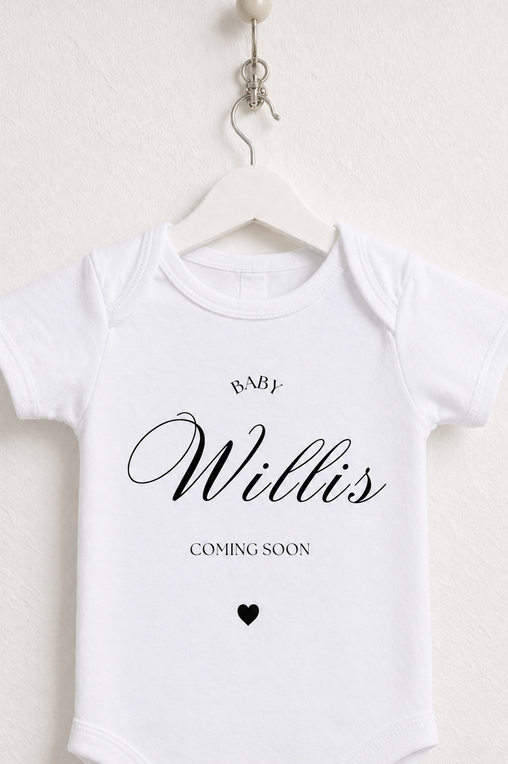 Personalised Coming Soon Baby Grow
