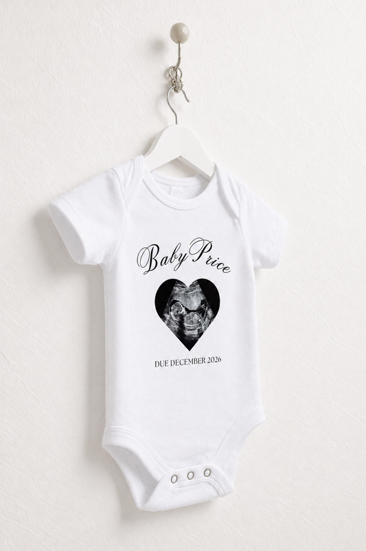 Personalised Scan Photo Baby Grow