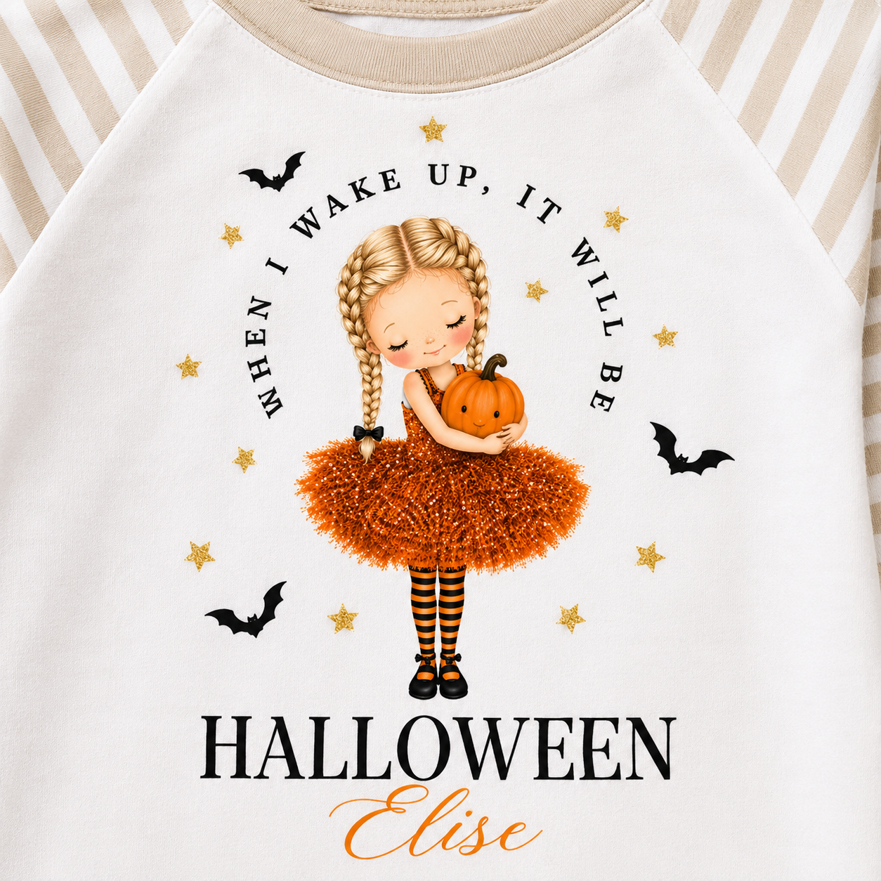 When i wake it, It will be Halloween Ballerina Personalised Pajamas