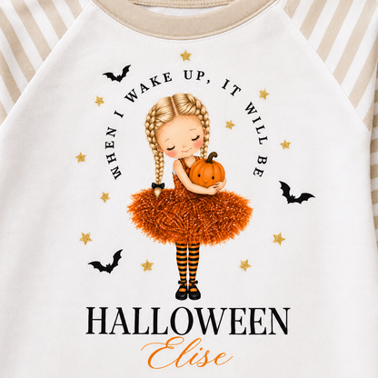 When i wake it, It will be Halloween Ballerina Personalised Pajamas