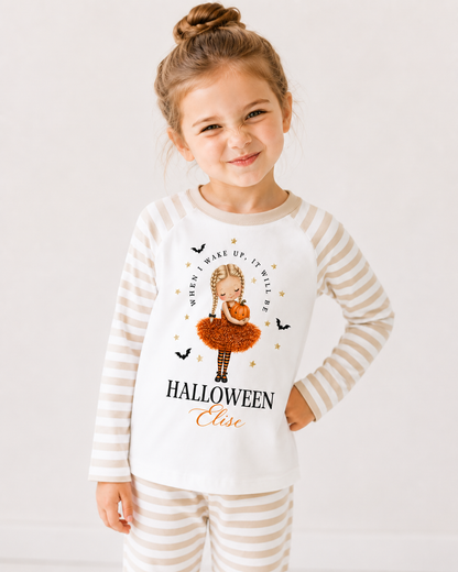 When i wake it, It will be Halloween Ballerina Personalised Pajamas