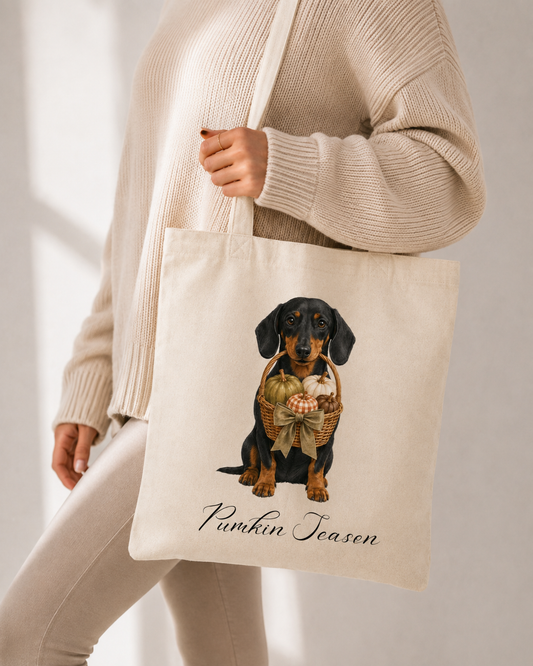 Autumn Halloween Single Print Tote Bag, Various Breeds