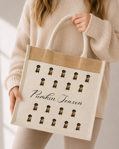 Autumn Halloween Multi Print  Canvas Tote Bag, Various Breeds