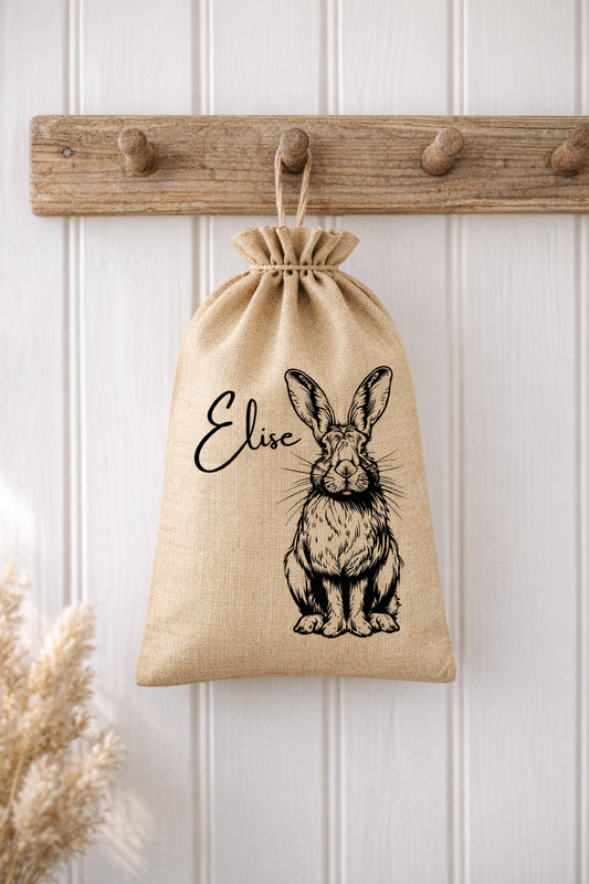 Personalised Easter Bunny Draw String Bag