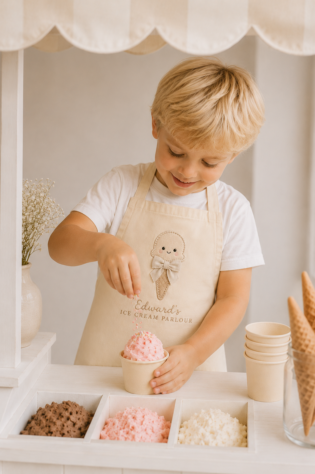 Personalised Kids Shop Apron