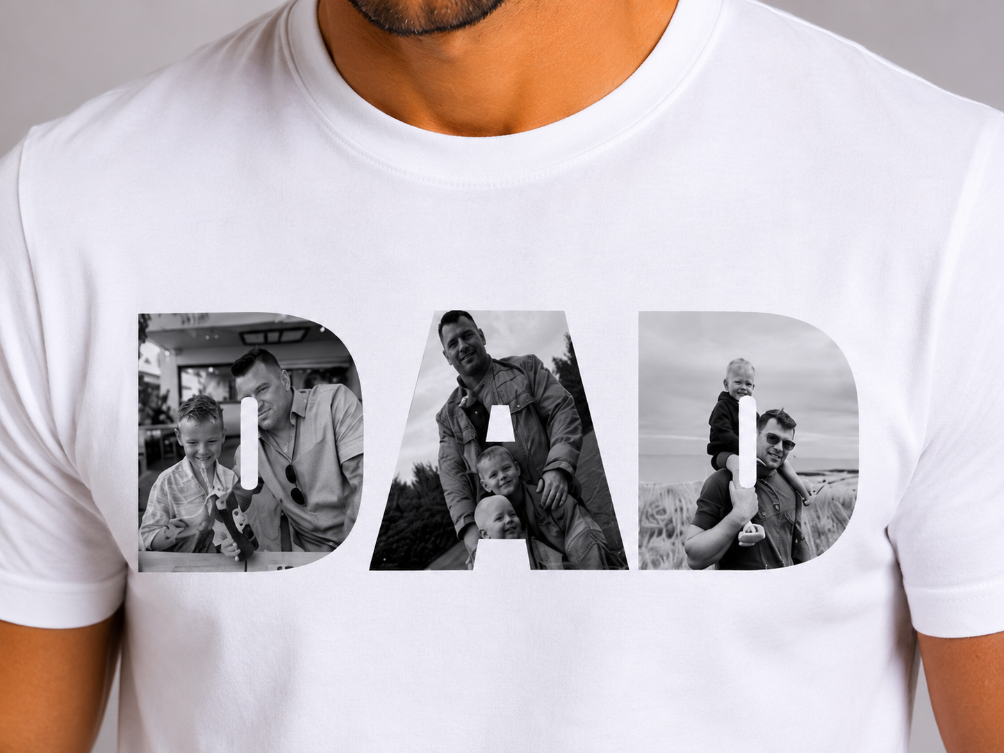 Personalised Multi Photo T-shirt - Father's Day Gift