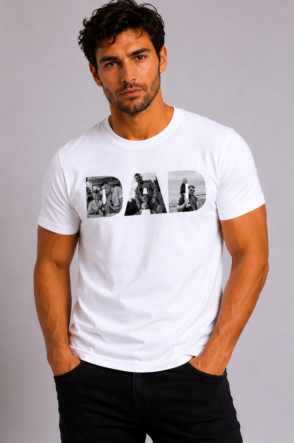 Personalised Multi Photo T-shirt - Father's Day Gift