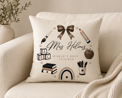 Personalised Teacher Cushion - Ideal Teacher Appreciation Gift