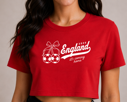 World Cup Crop Baby Tee - Red