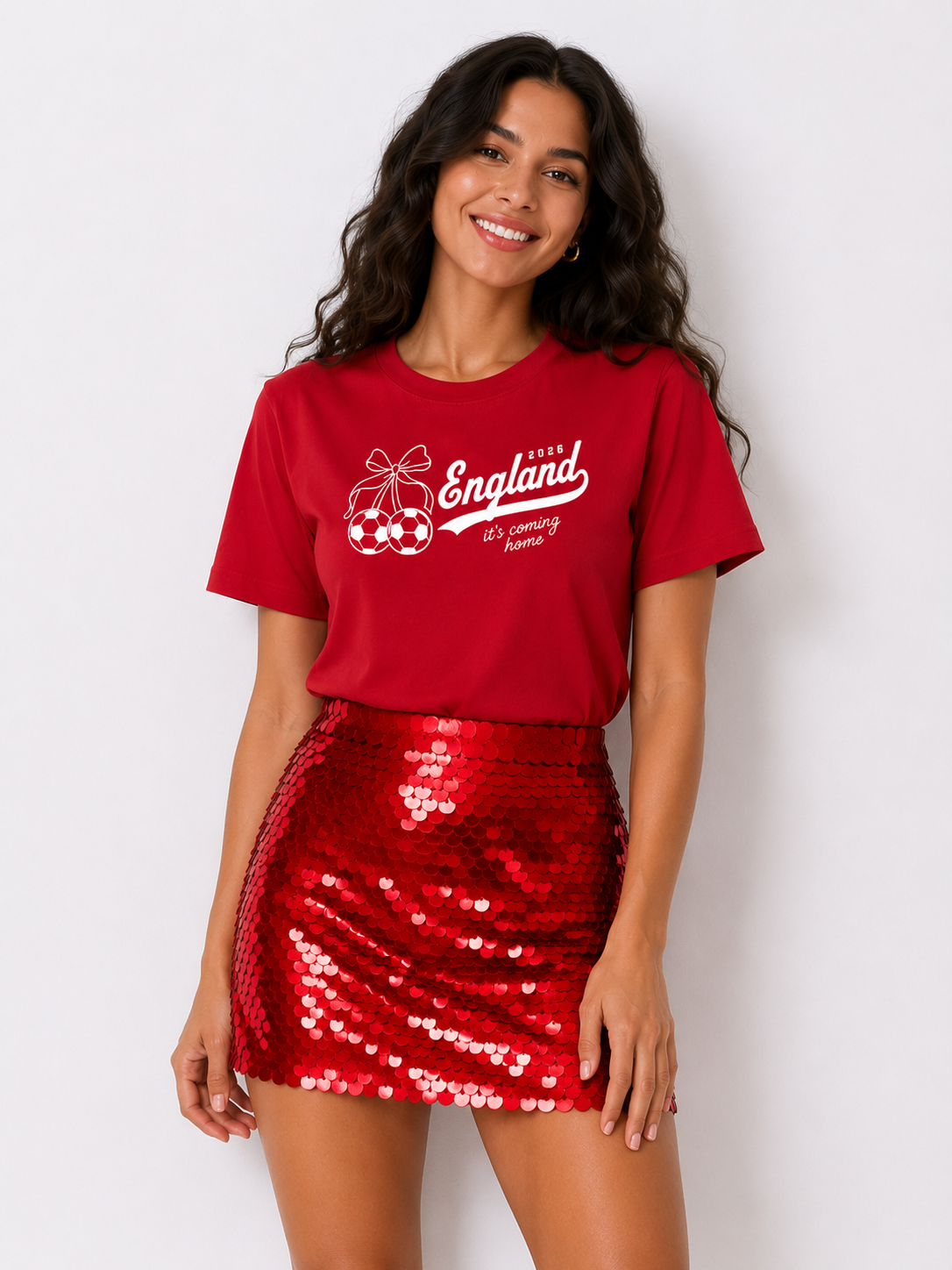 World Cup Oversized Tee Shirt - Red