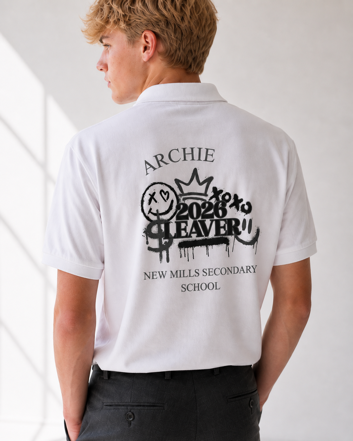 Personalised School Leaver / Graduation Polo Shirt