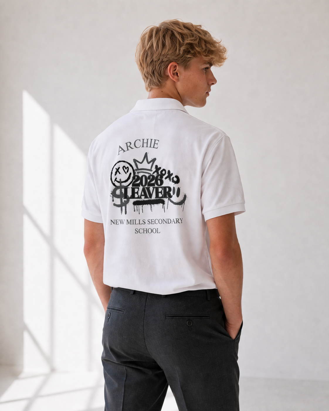 Personalised School Leaver / Graduation Polo Shirt
