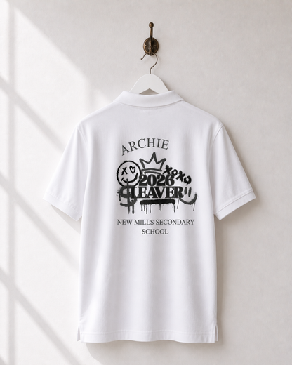 Personalised School Leaver / Graduation Polo Shirt