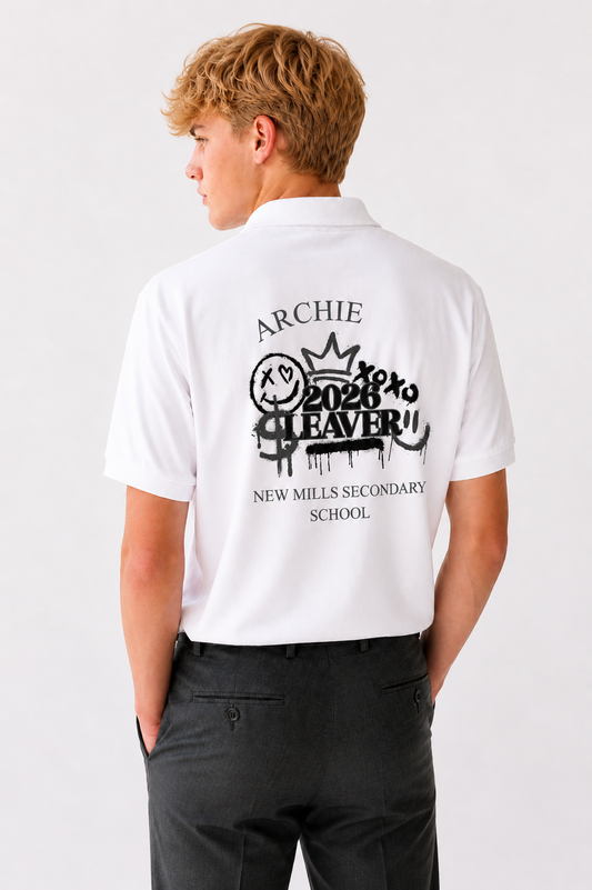 Personalised School Leaver / Graduation Polo Shirt